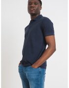 BOSS Tricou polo de bumbac pique Prime - Bleumarin