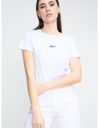 BOSS Tricou slim fit din bumbac Elove - Alb optic