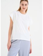 BOSS Tricou uni de bumbac - Alb