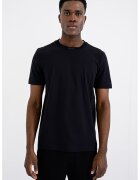 BOSS Tricou uni de bumbac cu decolteu la baza gatului - Gri antracit