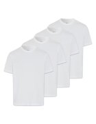 Brax Set de tricouri cu model uni Tim - 4 piese - Alb