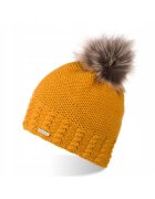 Broedrene Caciula cu ciucure dama - Brodrene - Lana - 55-58 cm - Galben