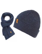 Broedrene Set caciula cu fular barbati Brodrene - Acril - Albastru inchis