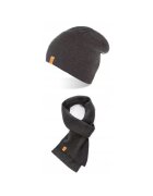 Broedrene Set caciula cu fular Brodrene - Acril - Universal - Gri inchis