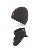 Broedrene Set caciula cu fular Brodrene - Acril - Universal - Gri inchis