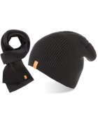 Broedrene Set caciula si fular barbati Brodrene - Acril - Negru