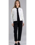 Bumbacel 100 COTTON Jacheta din bumbac pentru dame - Alb