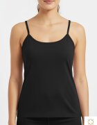 Bumbacel 100 COTTON Maiou uniton din bumbac - pentru dame - Negru
