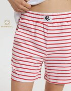 Bumbacel 100 COTTON Pantaloni scurti pentru dame - din bumbac - Rosu