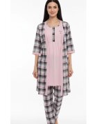 Bumbacel 100 COTTON Set pentru dame din capot si pijama - din bumbac