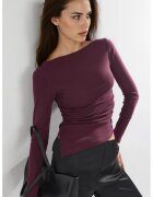Busem Bluza dama - bumbac - decolteu barca - mov - jerseu -