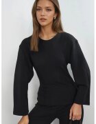 Busem Bluza dama - mulata - maneca lunga - negru - jerseu
