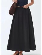 Busem Fusta midi talie elastica - neagra