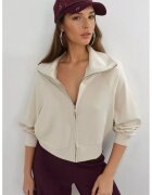 Busem Hanorac dama - ecru - fermoar - Textil