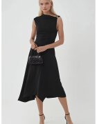 Busem Rochie Midi asimetrica - neagra - jerseu