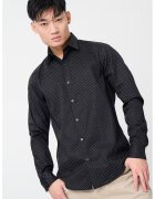 Calvin Klein Camasa slim-fit cu mansete cu nasturi - Alb/Negru