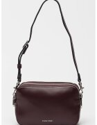Calvin Klein Geanta crossbody de piele ecologica cu bareta suplimentara - Violet pruna