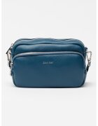 Calvin Klein Geanta de piele ecologica Raised Camera - Albastru petrol