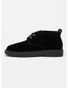 Calvin Klein Ghete de piele intoarsa cu sireturi - Negru