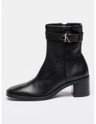 Calvin Klein Ghete din piele cu toc si varf patrat - Negru