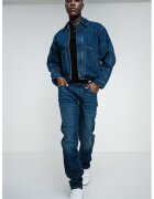 Calvin Klein Jacheta din denim cu fermoar - Albastru inchis
