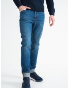 Calvin Klein Jeans Blugi conici slim fit - Albastru inchis