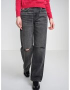 Calvin Klein Jeans Blugi cu croiala dreapta si talie joasa - Gri melange