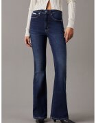 Calvin Klein Jeans Blugi evazati cu talie inalta - Albastru inchis