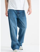 Calvin Klein Jeans Blugi relaxed fit cu model uni - Albastru