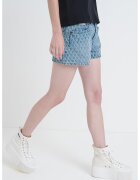 Calvin Klein Jeans Blugi scurti cu logo - Albastru melange