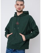Calvin Klein Jeans Hanorac din amestec de bumbac cu buzunar kangaroo - Verde