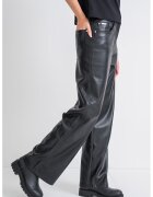 Calvin Klein Jeans Pantaloni cu croiala dreapta si aspect de piele - Negru