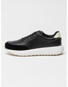 Calvin Klein Jeans Pantofi sport din piele cu sireturi - Negru/Verde pal