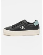Calvin Klein Jeans Pantofi sport din piele - Negru/Alb murdar