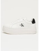 Calvin Klein Jeans Pantofi sport din piele si piele ecologica cu talpa flatform - Alb