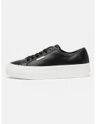 Calvin Klein Jeans Pantofi sport din piele si piele ecologica cu talpa flatform - Negru