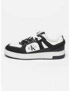 Calvin Klein Jeans Pantofi sport low-cut cu garnituri din piele - Alb/Negru