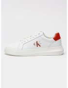 Calvin Klein Jeans Pantofi sport low-cut de piele - Rosu/Alb