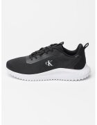 Calvin Klein Jeans Pantofi sport low-cut din material textil - Negru/Alb optic