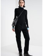 Calvin Klein Jeans Pulover slim fit din amestec de lana - Negru/Turcoaz