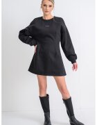 Calvin Klein Jeans Rochie mini din bumbac cu maneci bufante - Negru