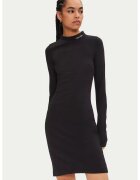 Calvin Klein Jeans Rochie uni cu maneca lunga Milano - Negru