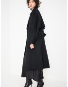 Calvin Klein Palton din amestec de lana cu cordon Hero - Negru
