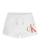 Calvin Klein Pantaloni scurti de bumbac organic cu logo brodat - Alb