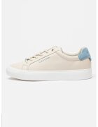 Calvin Klein Pantofi sport cu talpa plata si varf rotund - Albastru prafuit/Maro nisip
