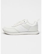Calvin Klein Pantofi sport de piele cu sireturi - Alb optic