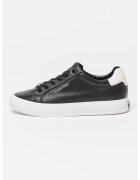 Calvin Klein Pantofi sport de piele si piele ecologica - Negru/Alb optic