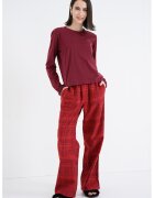 Calvin Klein Pijama lunga de bumbac - Visiniu