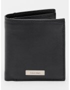 Calvin Klein Poretofel de piele cu logo - Negru