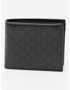 Calvin Klein Portofel pliabil de piele cu aspect texturat - Negru